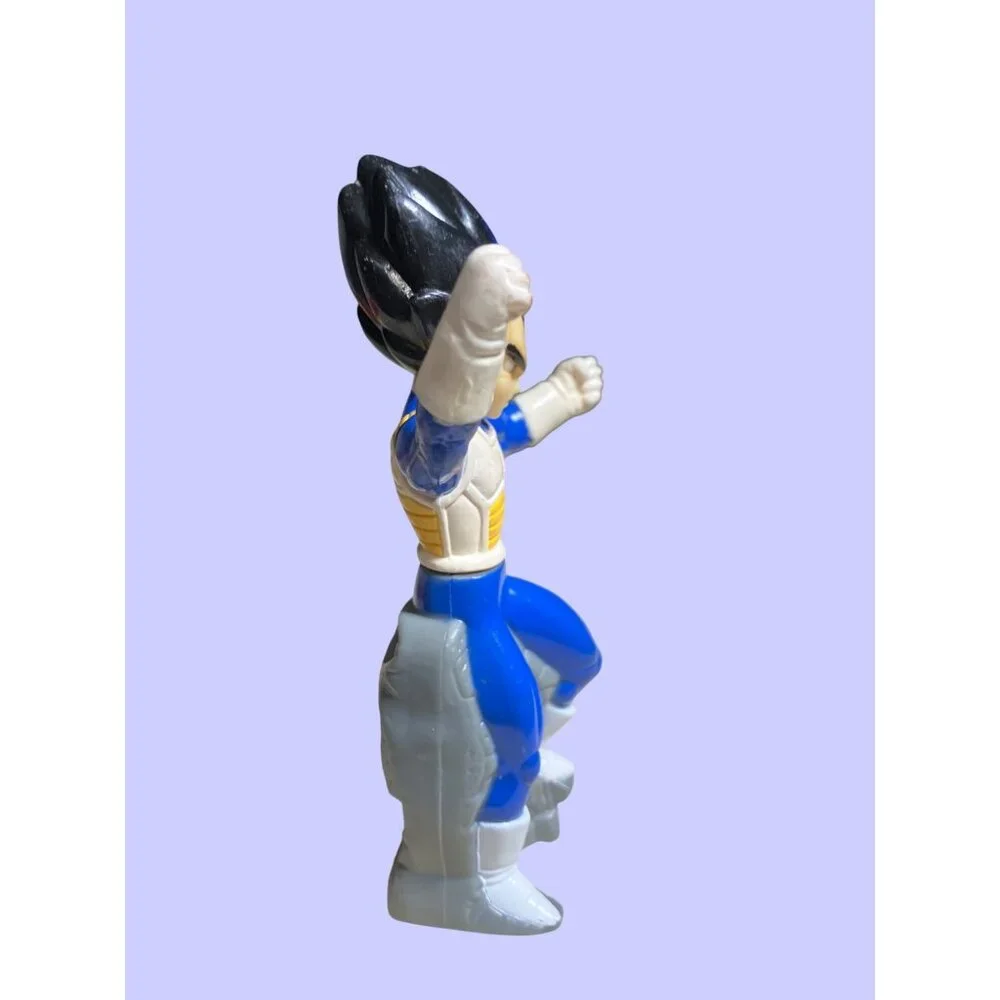 Burger King Dragon Ball Z Vegeta Action Figure Sitting On Rock Blue & White - Picture 6 of 9